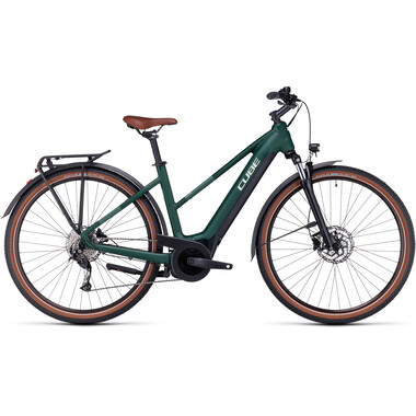 Bicicleta de senderismo eléctrica CUBE TOURING HYBRID ONE 625 TRAPEZ Verde 2023 0